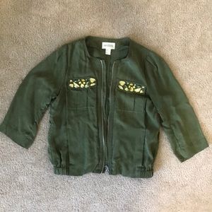 H&M green embellished jacket